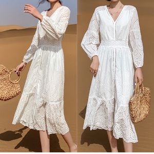 OPT White Eyelet Dress